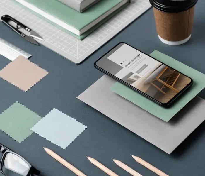 top-view-career-guidance-items-designers
